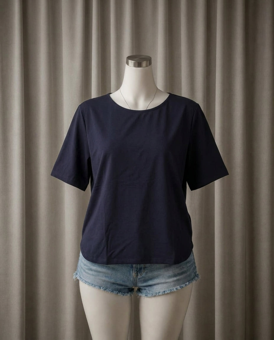 Solid Short Sleeve Top