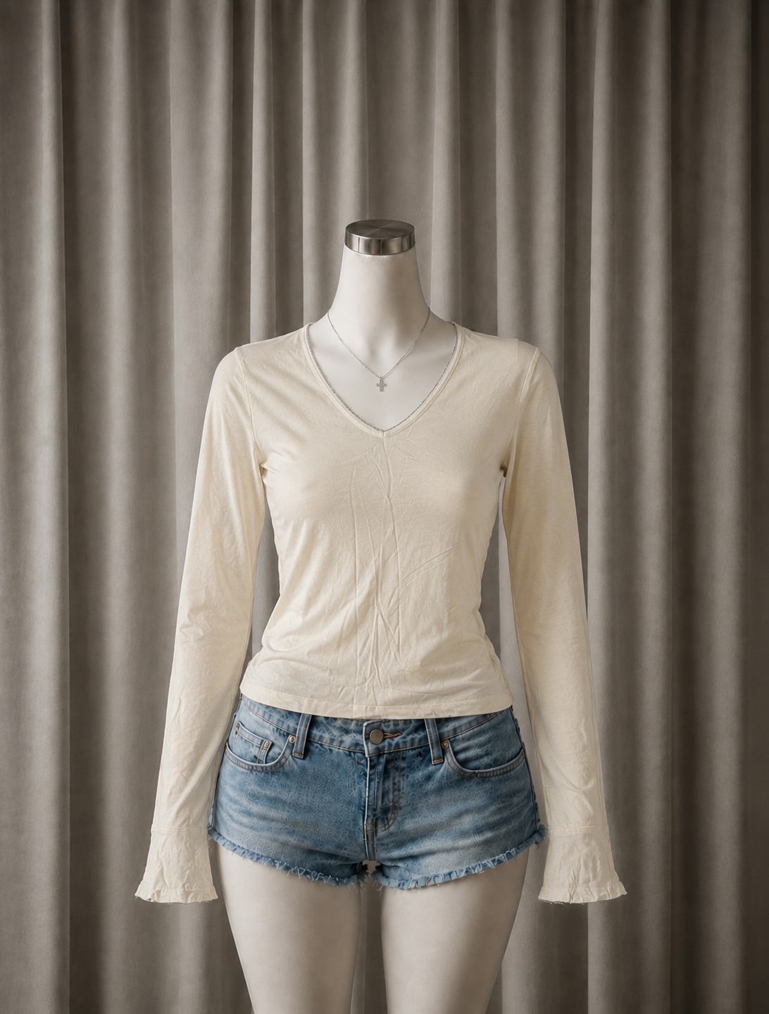 V-Neck Long-Sleeve Shirt