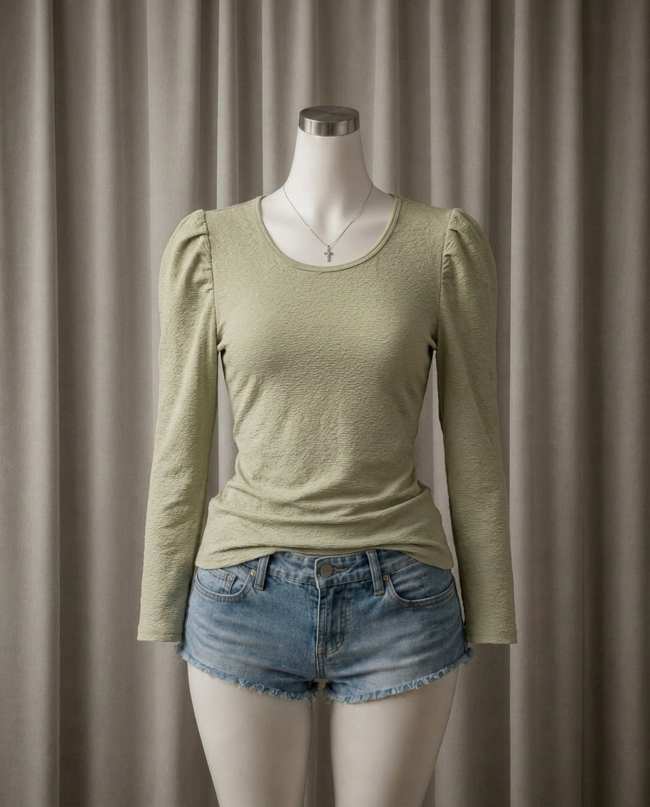 Puff Sleeve Long Sleeve Top