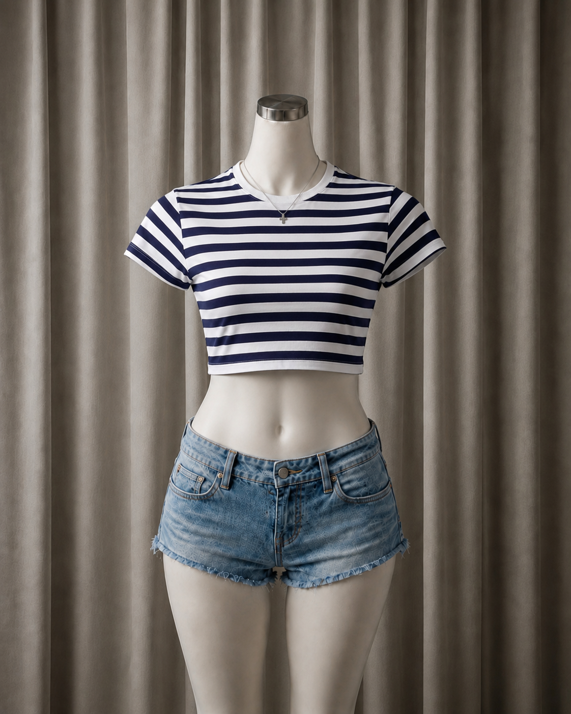 Striped Crop Tee