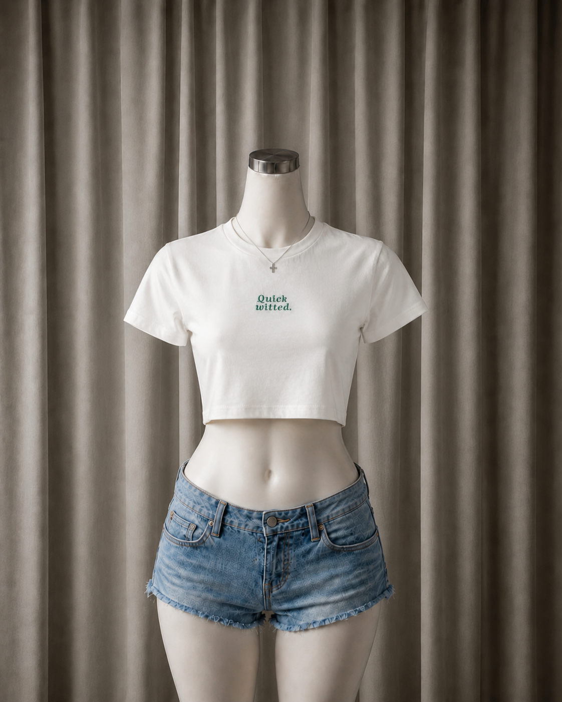 Graphic Print Crop Tee