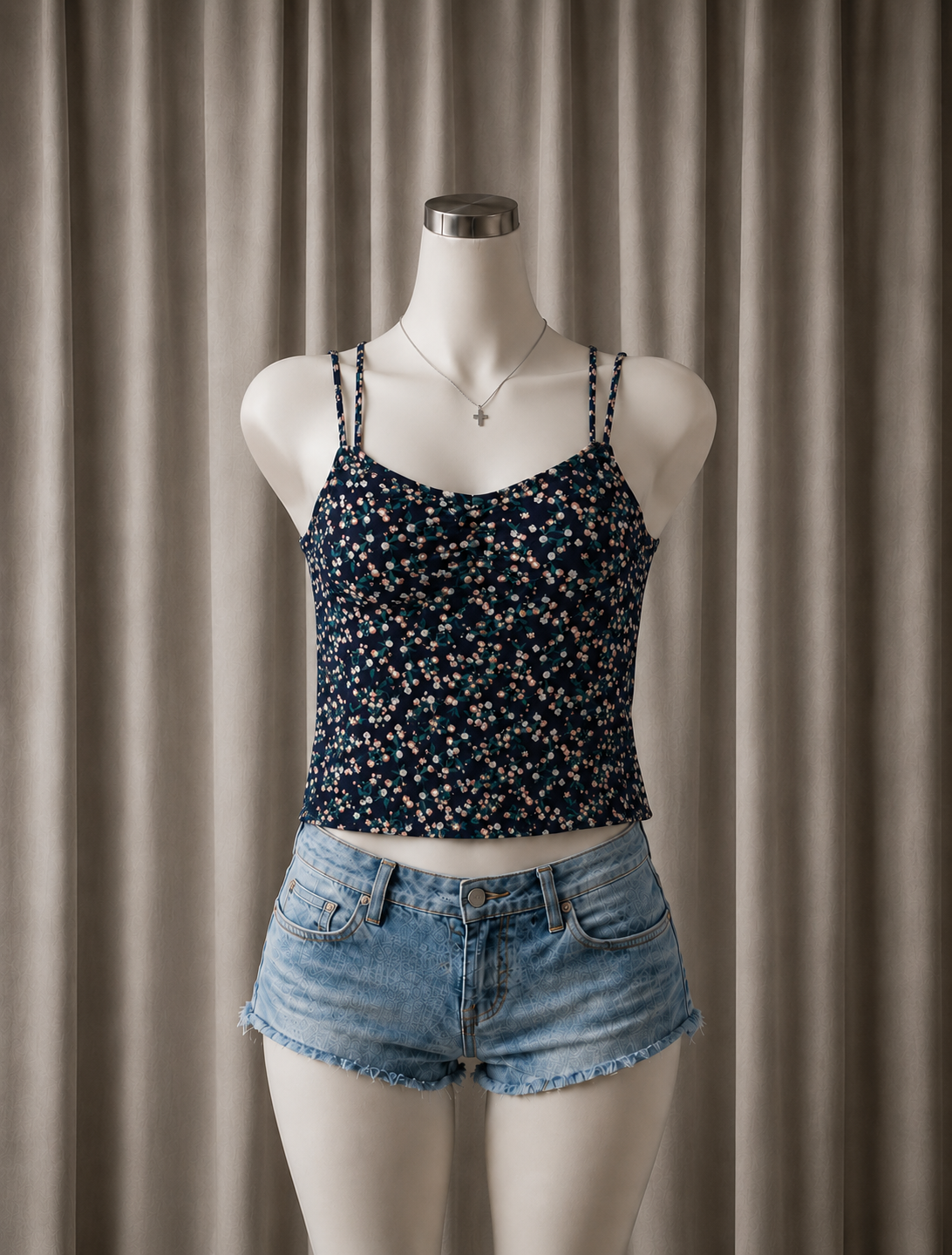 Floral Print Cami Crop Top