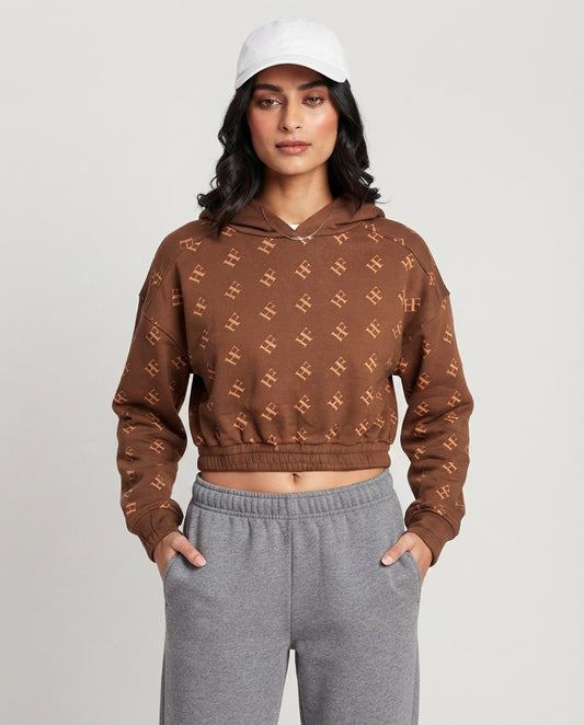 HF Print Crop Hoodie