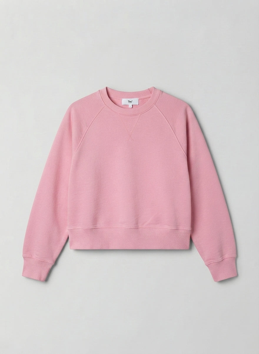 Minimalist Raglan Cropped Sweatshirt